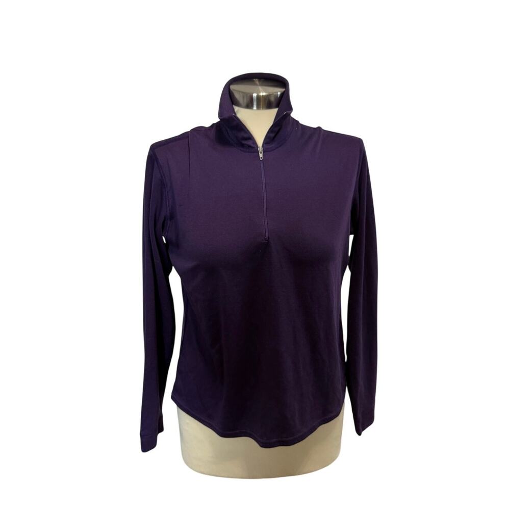 Patagonia Womens Capilene Purple 1/4 Zip Pullover Size S Lightweight Base Layer